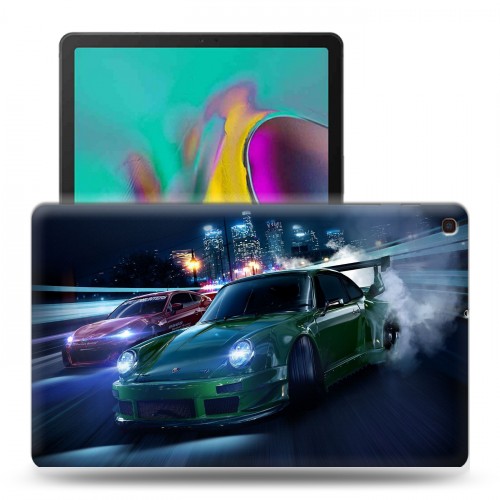 Дизайнерский пластиковый чехол для Samsung Galaxy Tab A 10.1 (2019) Need For Speed
