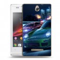 Дизайнерский пластиковый чехол для Sony Xperia E Need For Speed