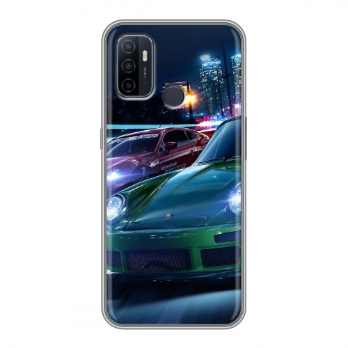 Дизайнерский силиконовый с усиленными углами чехол для OPPO A53 Need For Speed