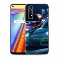 Дизайнерский силиконовый с усиленными углами чехол для Realme 7 Need For Speed