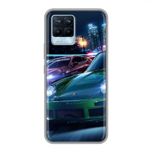 Дизайнерский силиконовый чехол для Realme 8 Need For Speed