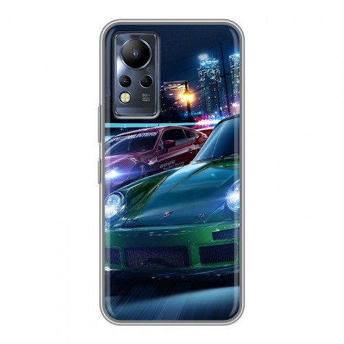 Дизайнерский силиконовый с усиленными углами чехол для Infinix Note 12 Need For Speed