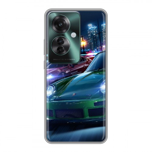 Дизайнерский силиконовый чехол для Oppo Reno 11F Need For Speed