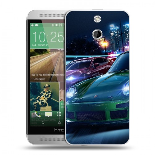 Дизайнерский пластиковый чехол для HTC One E8 Need For Speed