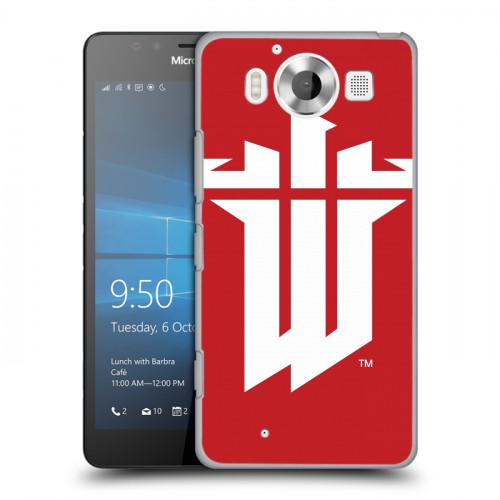 Дизайнерский пластиковый чехол для Microsoft Lumia 950 Wolfenstein