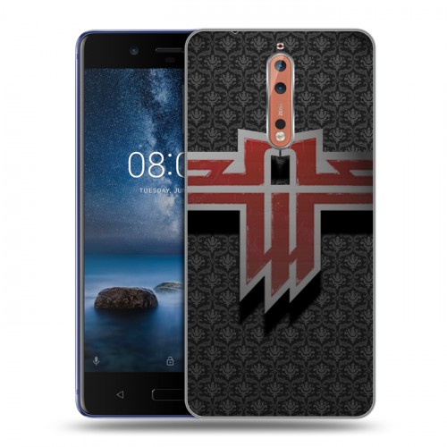 Дизайнерский пластиковый чехол для Nokia 8 Wolfenstein