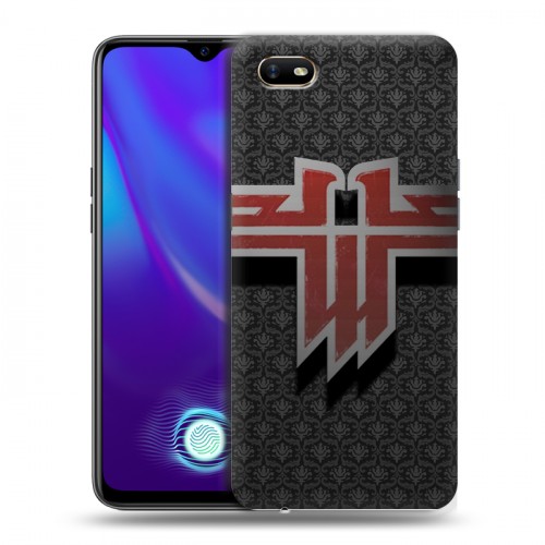 Дизайнерский силиконовый с усиленными углами чехол для OPPO A1k Wolfenstein