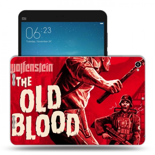 Дизайнерский силиконовый чехол для Xiaomi Mi Pad 2 Wolfenstein