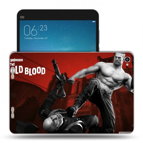 Дизайнерский силиконовый чехол для Xiaomi Mi Pad 2 Wolfenstein