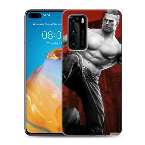 Дизайнерский силиконовый с усиленными углами чехол для Huawei P40 Wolfenstein