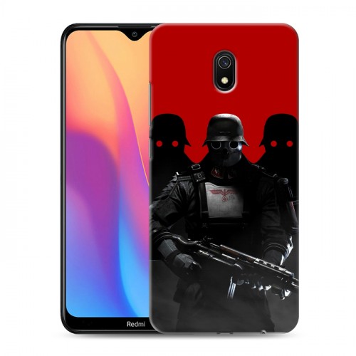 Дизайнерский силиконовый с усиленными углами чехол для Xiaomi RedMi 8A Wolfenstein