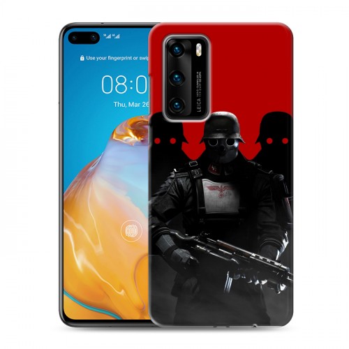 Дизайнерский пластиковый чехол для Huawei P40 Wolfenstein