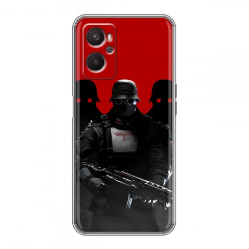 Дизайнерский силиконовый с усиленными углами чехол для OPPO A96 Wolfenstein