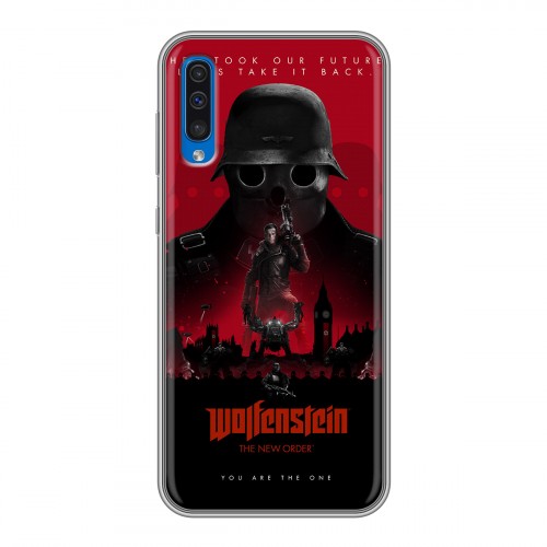 Дизайнерский силиконовый чехол для Samsung Galaxy A50 Wolfenstein