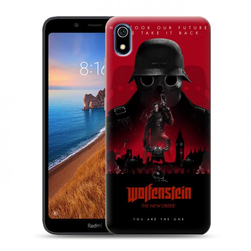 Дизайнерский силиконовый чехол для Xiaomi RedMi 7A Wolfenstein