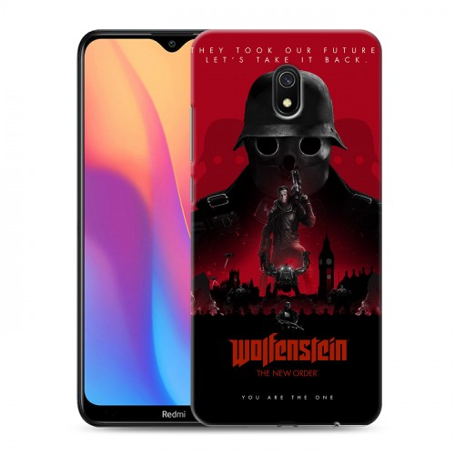 Дизайнерский силиконовый с усиленными углами чехол для Xiaomi RedMi 8A Wolfenstein