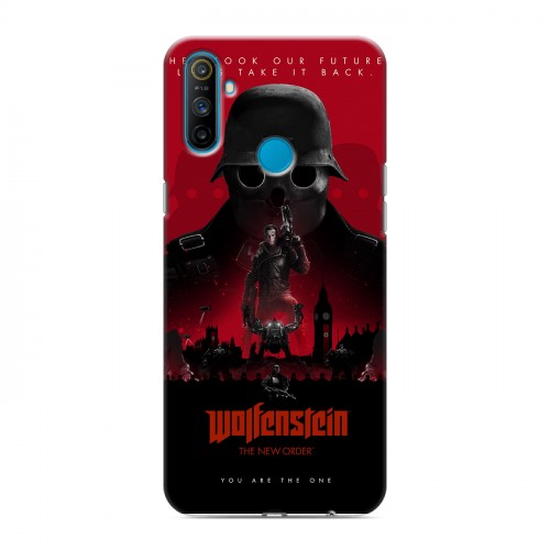 Дизайнерский силиконовый чехол для Realme C3 Wolfenstein