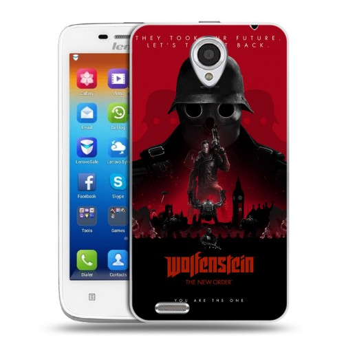 Дизайнерский пластиковый чехол для Lenovo S650 Ideaphone Wolfenstein