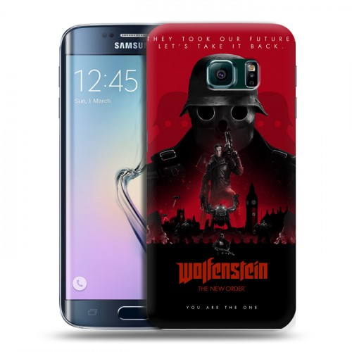 Дизайнерский пластиковый чехол для Samsung Galaxy S6 Edge Wolfenstein