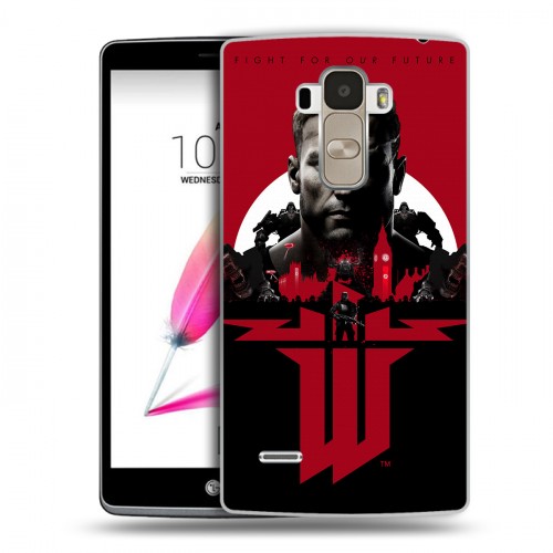 Дизайнерский пластиковый чехол для LG G4 Stylus Wolfenstein