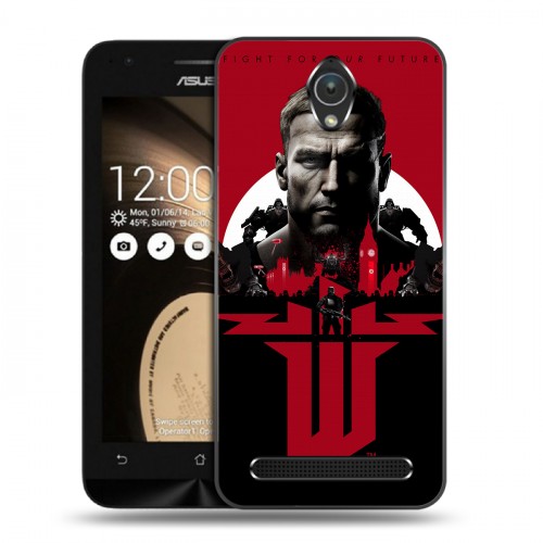 Дизайнерский пластиковый чехол для ASUS Zenfone Go Wolfenstein