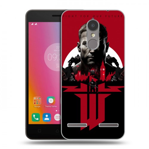 Дизайнерский силиконовый чехол для Lenovo K6 Wolfenstein