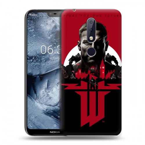 Дизайнерский пластиковый чехол для Nokia 6.1 Plus Wolfenstein