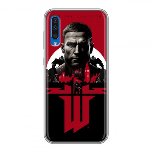 Дизайнерский силиконовый чехол для Samsung Galaxy A50 Wolfenstein