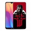 Дизайнерский силиконовый с усиленными углами чехол для Xiaomi RedMi 8A Wolfenstein