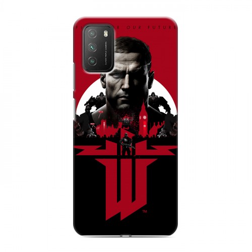 Дизайнерский пластиковый чехол для Xiaomi Poco M3 Wolfenstein