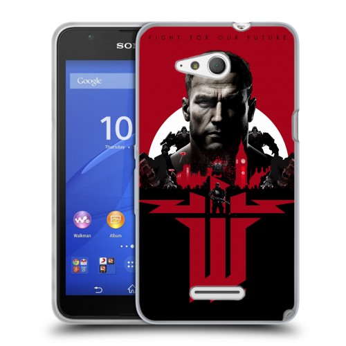 Дизайнерский пластиковый чехол для Sony Xperia E4g Wolfenstein