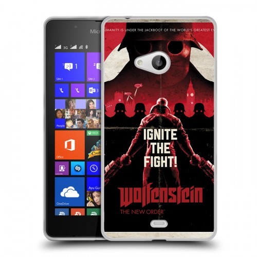 Дизайнерский пластиковый чехол для Microsoft Lumia 540 Wolfenstein