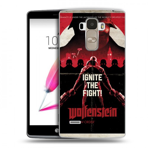 Дизайнерский пластиковый чехол для LG G4 Stylus Wolfenstein