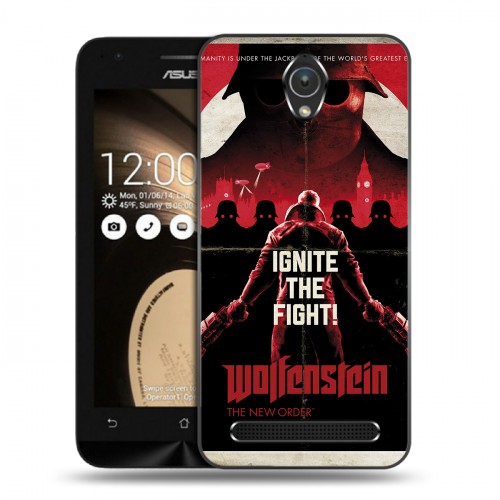 Дизайнерский пластиковый чехол для ASUS Zenfone Go Wolfenstein