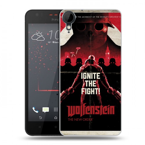 Дизайнерский пластиковый чехол для HTC Desire 825 Wolfenstein