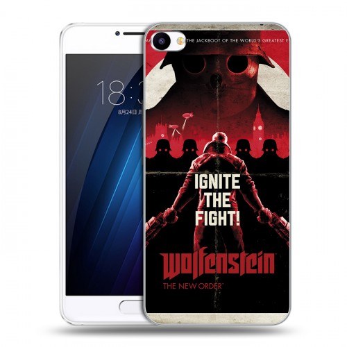 Дизайнерский пластиковый чехол для Meizu U20 Wolfenstein