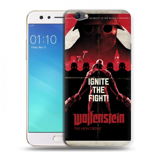 Дизайнерский силиконовый чехол для OPPO F3 Wolfenstein