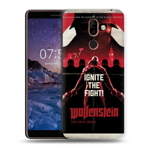 Дизайнерский пластиковый чехол для Nokia 7 Plus Wolfenstein