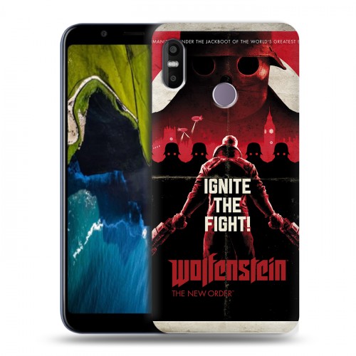 Дизайнерский пластиковый чехол для HTC U12 Life Wolfenstein