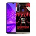 Дизайнерский силиконовый чехол для Realme 5 Wolfenstein