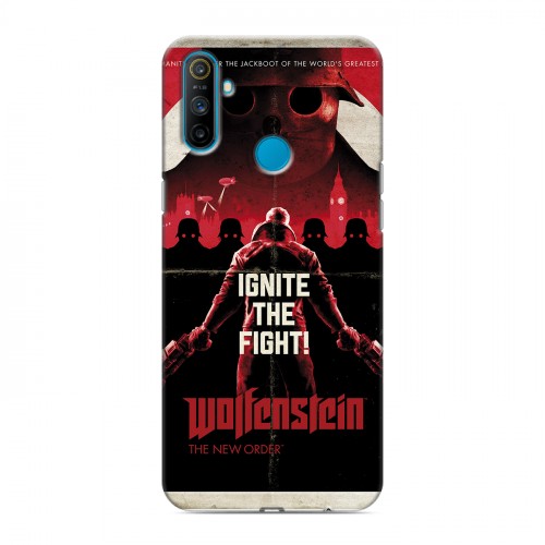 Дизайнерский силиконовый чехол для Realme C3 Wolfenstein