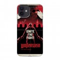 Дизайнерский силиконовый чехол для Iphone 12 Wolfenstein