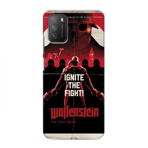 Дизайнерский пластиковый чехол для Xiaomi Poco M3 Wolfenstein