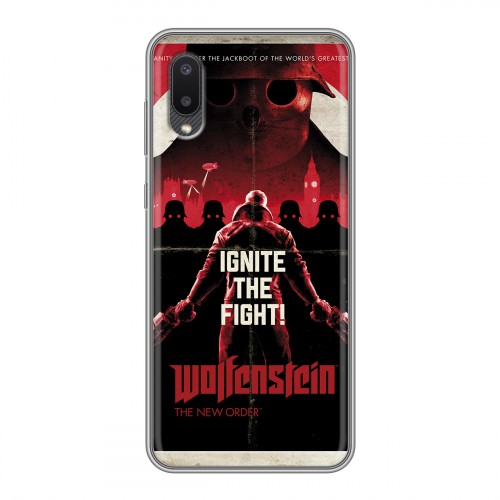 Дизайнерский пластиковый чехол для Samsung Galaxy A02 Wolfenstein