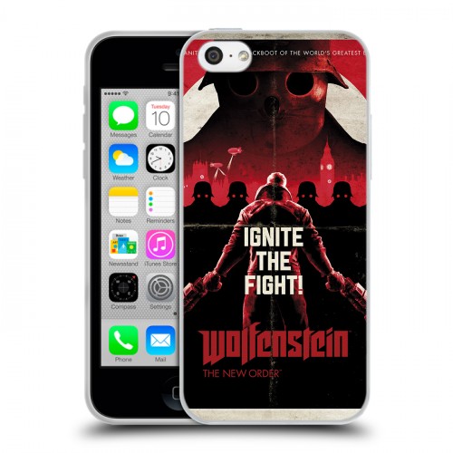 Дизайнерский пластиковый чехол для Iphone 5c Wolfenstein