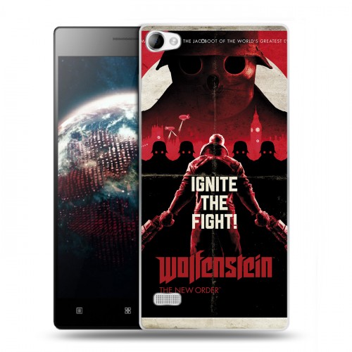 Дизайнерский пластиковый чехол для Lenovo Vibe X2 Wolfenstein