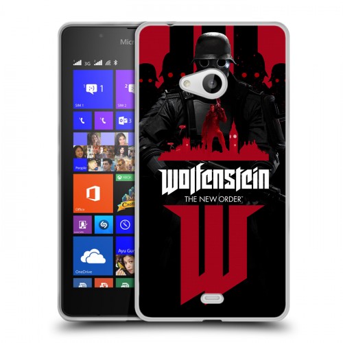 Дизайнерский пластиковый чехол для Microsoft Lumia 540 Wolfenstein