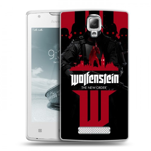 Дизайнерский пластиковый чехол для Lenovo A1000 Wolfenstein