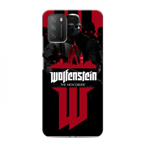 Дизайнерский пластиковый чехол для Xiaomi Poco M3 Wolfenstein