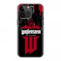 Дизайнерский силиконовый с усиленными углами чехол для Iphone 14 Pro Max Wolfenstein
